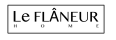 Logo of Le Flaneur Home with a black outline on a transparent background